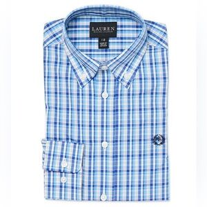 Lauren Ralph Lauren Big Boys Classic Fit Dress Shirts Pink, Aqua men's shirt 8R